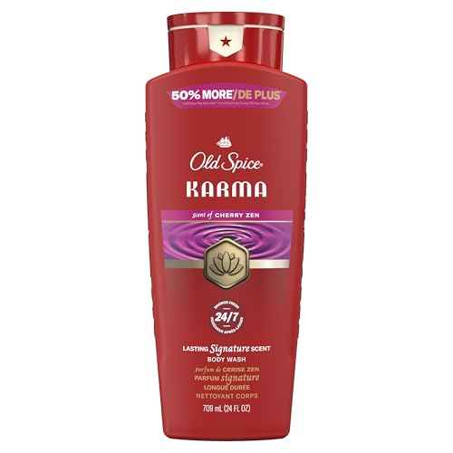 Old Spice Body Wash for Men 24-Oz (Karma with Cherry Spice, Black Pepper, & Sandalwood) Deal