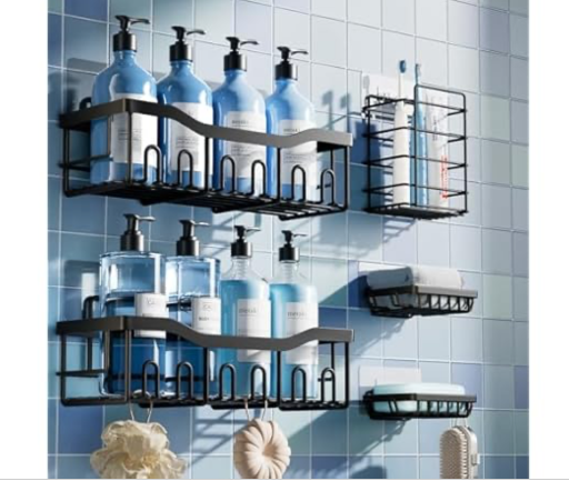 EUDELE Rustproof Stainless Steel Shower Caddy 5-Pack