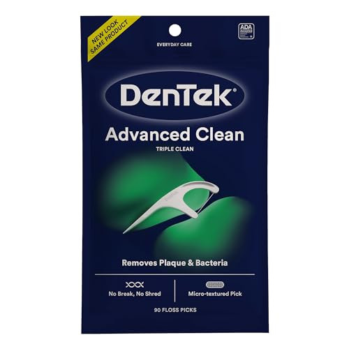 DenTek Advanced Clean Dental Floss Picks, 90 Count
