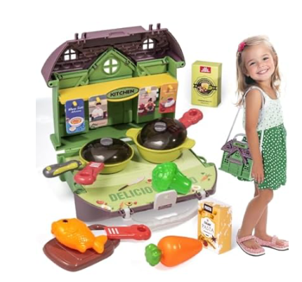 Portable Outdoor Play Kitchen Toy Set