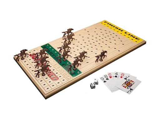 Horseracing Gametop Handmade Wood Board Game