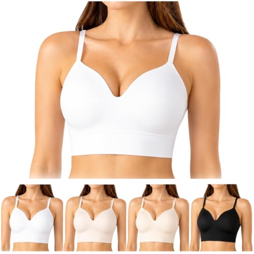 Women Fixed Cup Padded Wireless Bra Deal
