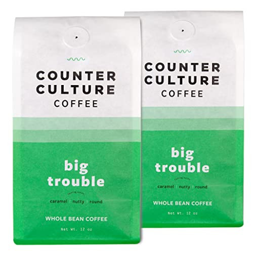 2 Pack of Counter Culture Coffee Big Trouble Whole Bean Coffee, 12 Oz. Bags