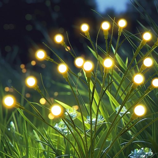 6 PC Solar Garden Firefly Lights