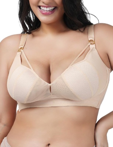Women's Plus Size Wireless Unlined Push Up Bra