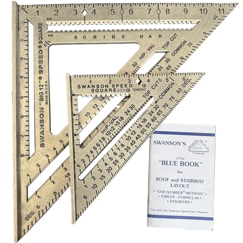 SWANSON Tool Co., Inc SW1201K Value Pack 7 inch Speed Square and Big 12 Speed Square Deal