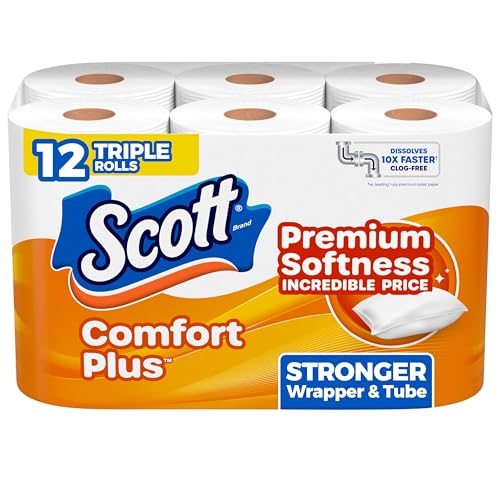 12-Pack 231-Sheets Scott ComfortPlus Toilet Paper Triple Rolls Deal