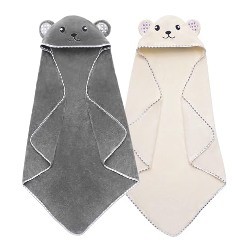 Ultra-Soft Hooded Bath Towels 2-Pack