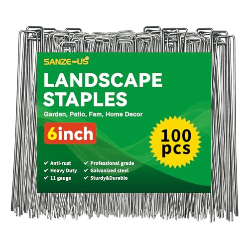 Galvanized Landscape Staples 100-Pack