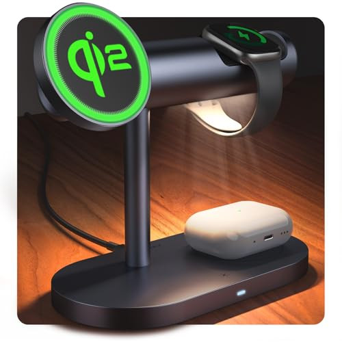 iVANKY 4-in-1 Qi2 Certified Wireless MagSafe Charging Stand w/ Night Light