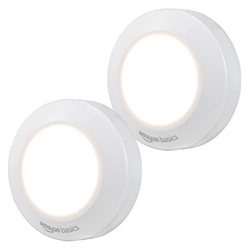 Amazon Basics 2-Pack LED Puck Lights