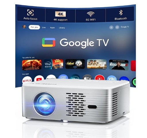 Official Google TV Projector with Fully-Sealed Optical Engine
