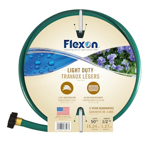 Flexon Green Reinforced Garden Hose, 50'