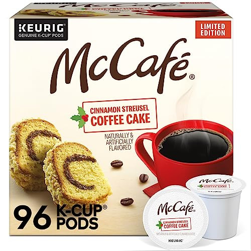 McCafe Cinnamon Streusel Coffee Cake Coffee K-Cup Pods, 96 Count
