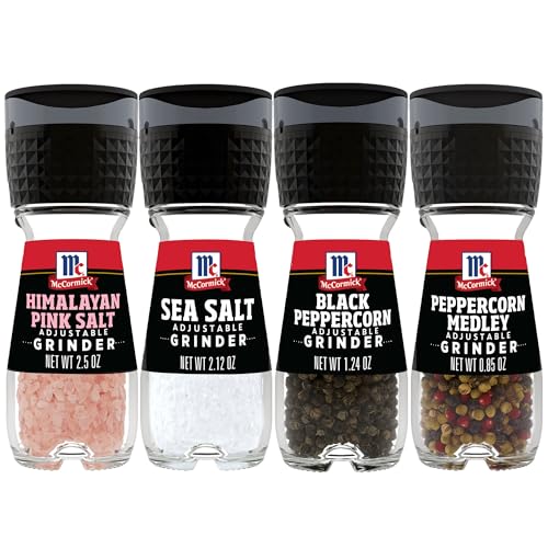 McCormick Salt & Pepper Grinders 4-Count (Variety Pack)