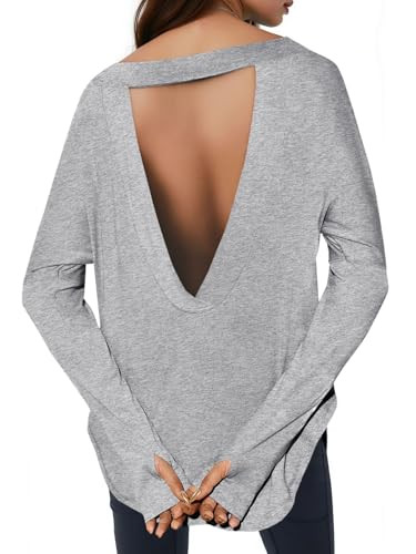 Tankaneo Women's Open Back Workout Shirt Deal