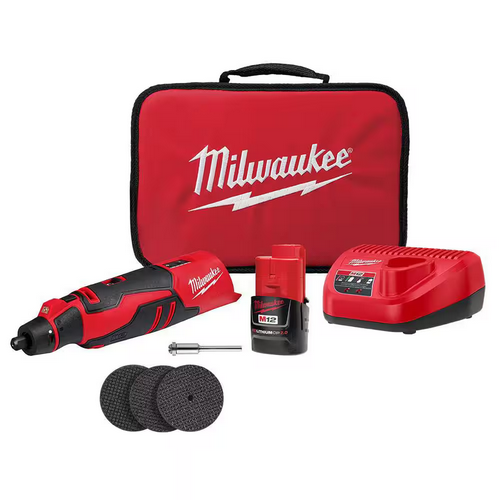 Milwaukee M12 Cordless Rotary Tool Kit