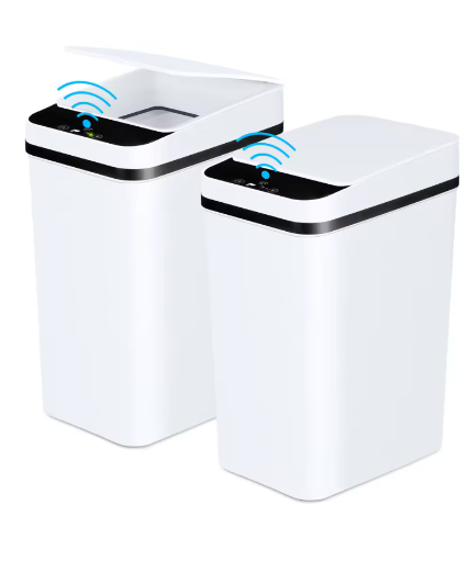 2-Pack Touchless Motion Sensor Slim Trash Cans