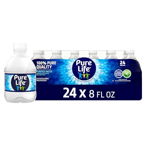 Pure Life Purified Water Bottles, 24 Count, 8 Fl. Oz. Bottles