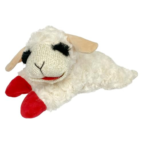 Multipet 10" Lamb Chop Plush Squeaker Dog Toy