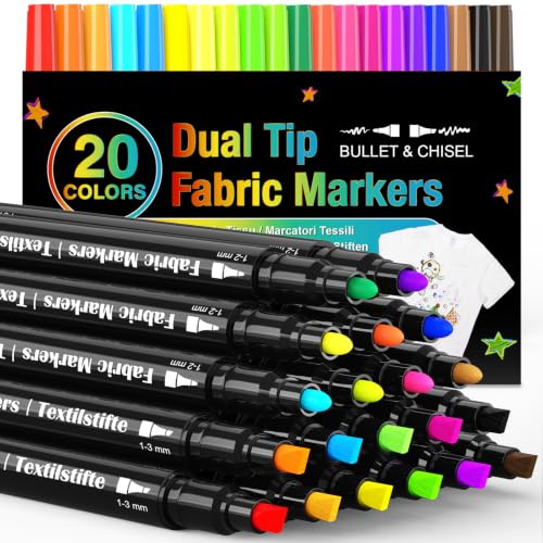 Dual Tip Fabric Markers 20-Pack