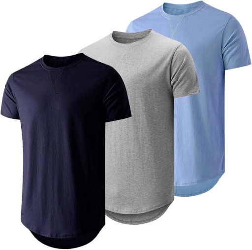 JMIERR Cotton Hipster Crewneck T-Shirts - 3 Pack