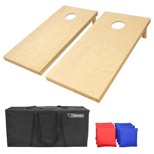GoSports Solid Wood Premium Cornhole Set