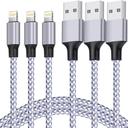 3PACK 6FT Nylon Braided USB Lightning Charging Cable Deal