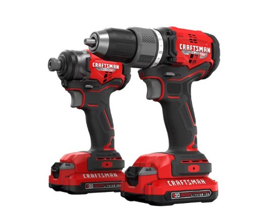 Craftsman V20 RP 2-Tool Brushless Power Tool Combo Kit with 2 Free Tools