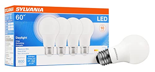 Sylvania LED Light Bulb 4-Pack, 60W Equivalent A19