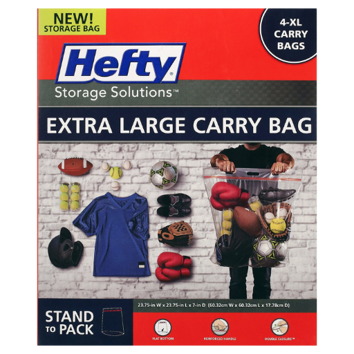 Hefty Extra Large Carry Bags 4-Pack