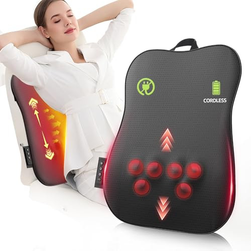 Cordless Full Back Massager Rechargeable with Heat