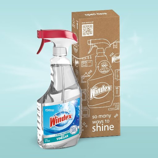 Windex Vinegar Glass and Surface Cleaner Spray Bottle, 23 Fl. Oz.
