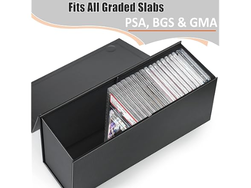 2-Pack PSA Graded Card Storage Box w/ Magnetic Closure (Black)