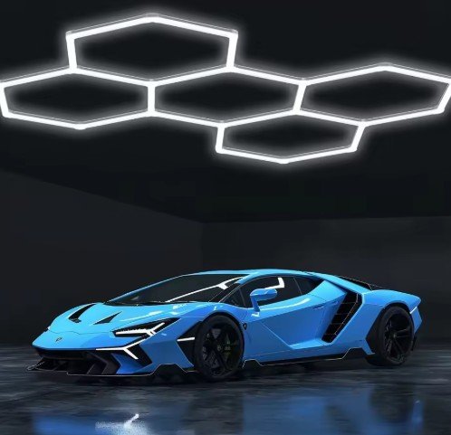 LED Hexagon Garage Light Honeycomb High Brightness