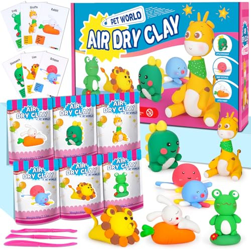 Ifergoo Air Dry Clay Animal Modeling Kit