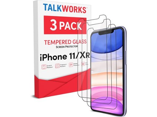 Talkworks Tempered Glass Screen Protector for iPhone 11 & XR (3-Pack)