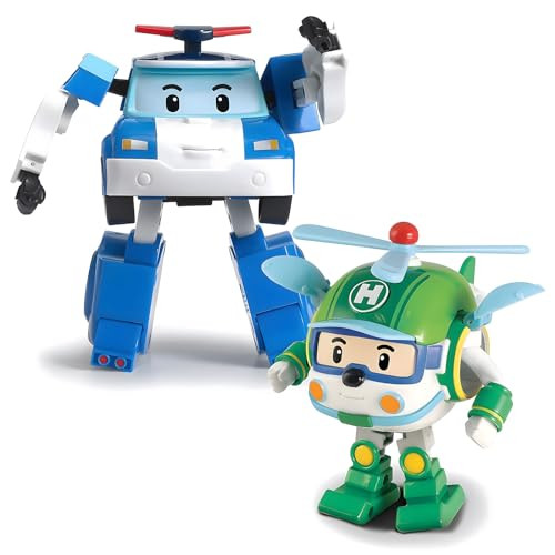 Robocar Poli & Helly 4" Transforming Robot - 2pcs