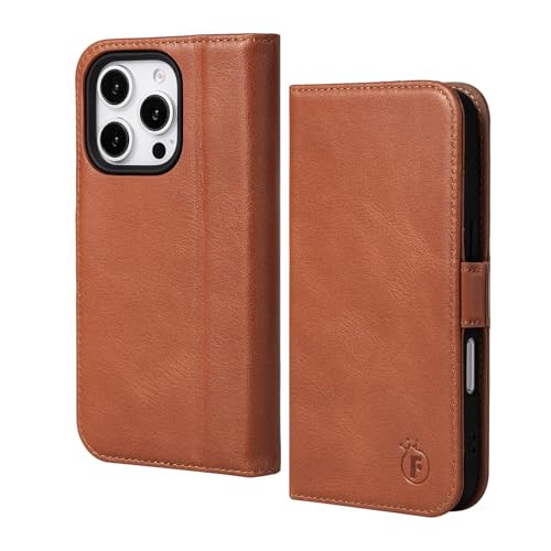 Genuine Leather Folio Case for iPhone 16 Pro MAX