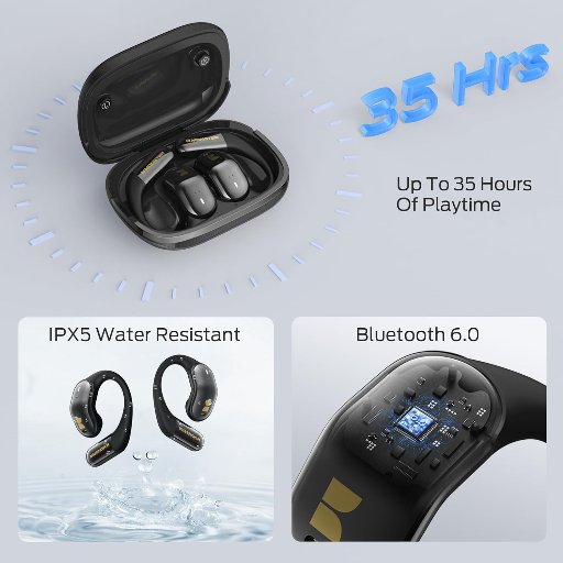 Monster Open Ear AC326 Headphones W/35H Playtime
