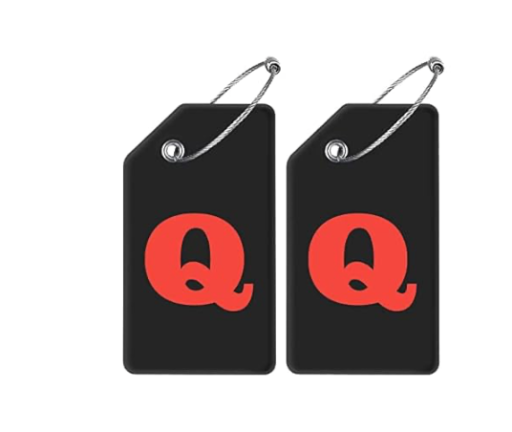 Gostwo 2 Pack Silicone Letter Luggage Tags