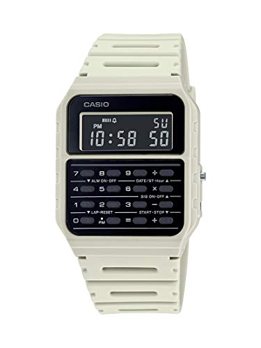 Casio Data Bank Watch 34mm w/ 8-Digit Calculator & Resin Band (Grey)