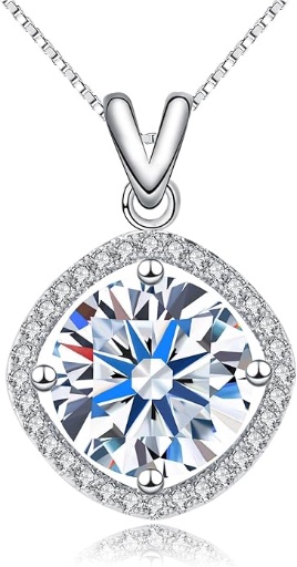 5 Carat Synthetic Gemstone Pendant Necklace
