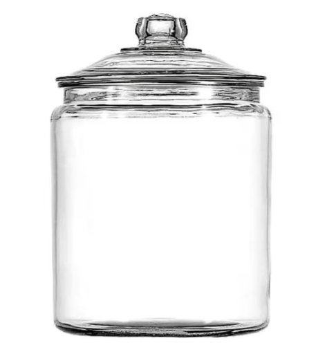 Two Gallon Glass Jar with Lid