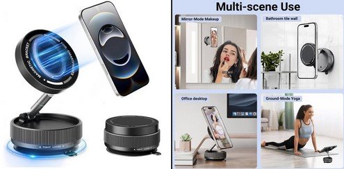 Vacuum Magnetic Phone Holder for Car