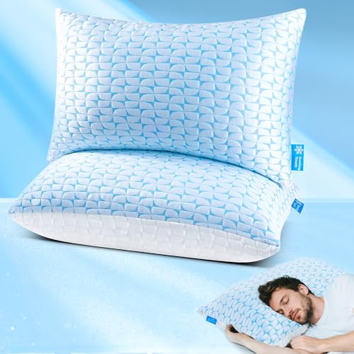QUTOOL Firm Shredded Memory Foam Pillows (Set of 2)