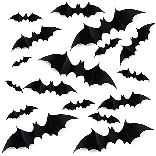 PVC 3D Decorative Scary Bats Wall Decals