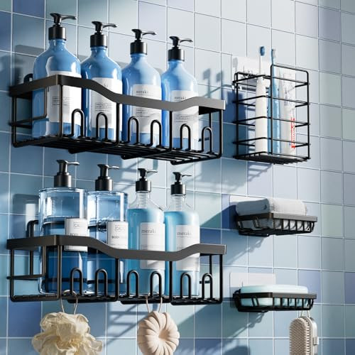 5-Pack Adhesive Shower Caddy