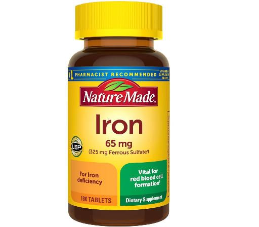 Nature Made Iron Tablets 65mg 