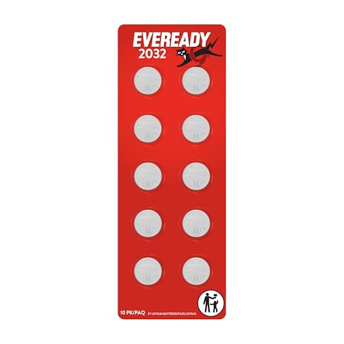 Eveready CR2032 Lithium 3V Coin Battery 10 Pack